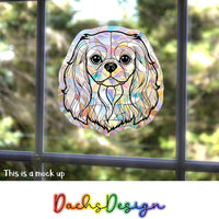 King Charles Spaniel Rainbow  Suncatcher