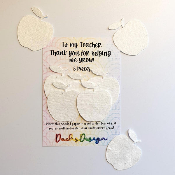 Plantable Seeded Paper Shapes Teacher Gift