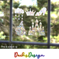 Rainbow Suncatchers - princess, castle, mermaid, caravan, Christmas, otter, panda, flowers, kingfisher