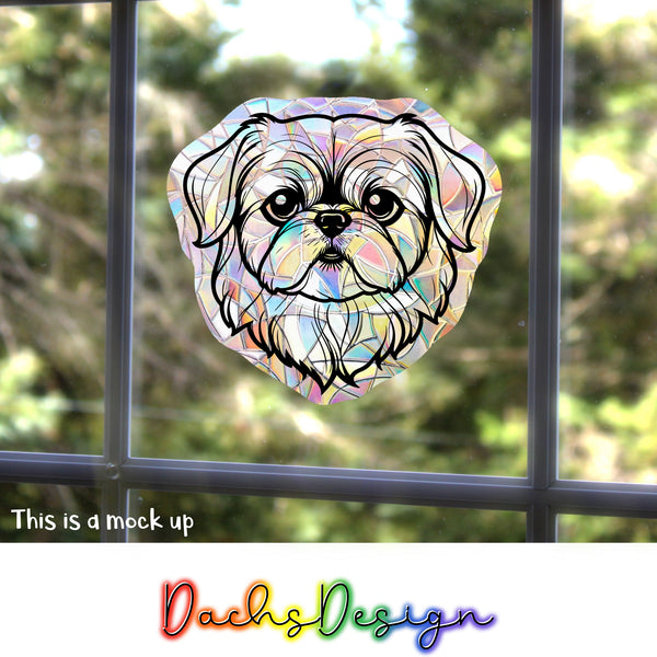 Shih Tzu Rainbow Suncatcher