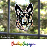 German Shepherd Rainbow Suncatcher