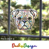 English Bulldog Rainbow Suncatcher