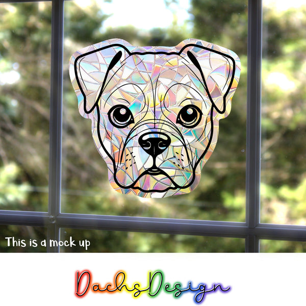 Boxer Rainbow Suncatcher