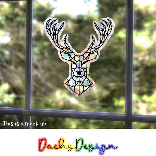 Geometric Deer Rainbow Suncatcher