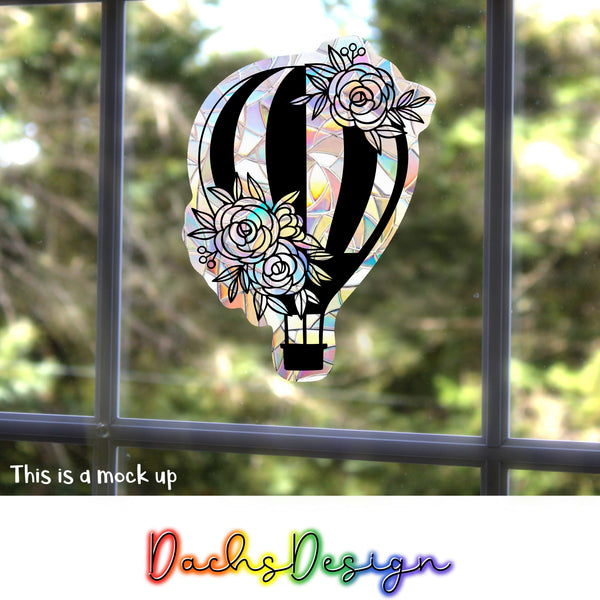 Floral Hot Air Balloon Suncatcher