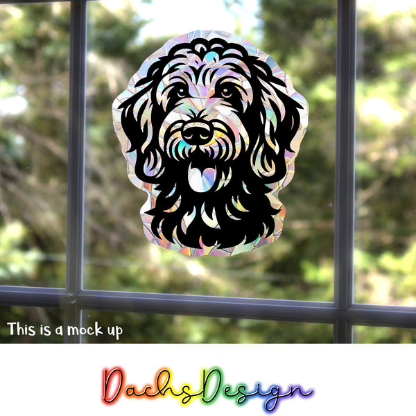 Labradoodle Rainbow Suncatcher