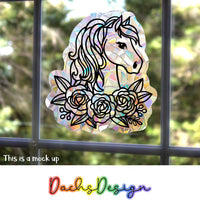 Floral Horse Suncatcher