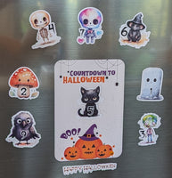 Halloween Reusable Countdown Fridge Magnet Set