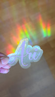 Personalised Rainbow Suncatcher Words with Vinyl