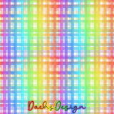 Rainbow Gingham on white - NON-EXCLUSIVE Seamless Pattern