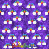 Bright rainbows on purple - NON-EXCLUSIVE Seamless Pattern