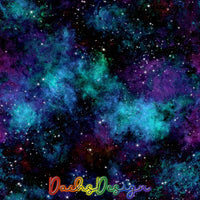 Purple and Teal Galaxy - NON-EXCLUSIVE Seamless Pattern