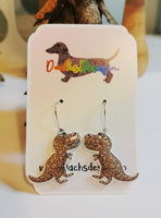 Tyrannosaurus-Rex Dinosaur Dangly Earrings