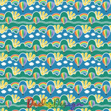 Rainbow Hot Air Balloons Scene - NON-EXCLUSIVE Seamless Pattern