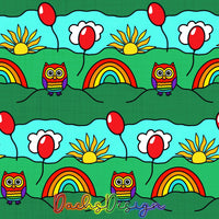 Rainbows and Owl - NON-EXCLUSIVE Seamless Pattern