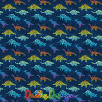 Rainbow Floral Dinosaurs - NON-EXCLUSIVE Seamless Pattern