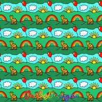 Rainbows and Giraffes - NON-EXCLUSIVE Seamless Pattern