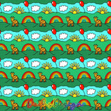 Rainbows and Giraffes - NON-EXCLUSIVE Seamless Pattern