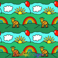 Rainbows and Giraffes - NON-EXCLUSIVE Seamless Pattern