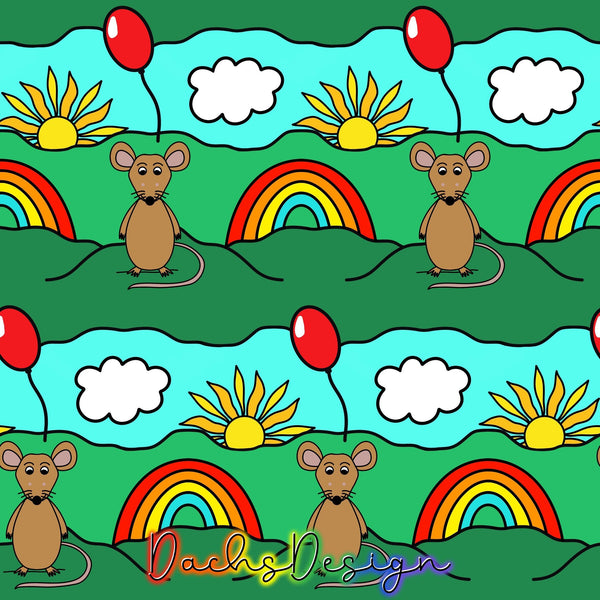 Rainbows and Mouse - NON-EXCLUSIVE Seamless Pattern