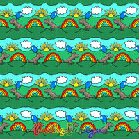 Rainbows and T-Rex - NON-EXCLUSIVE Seamless Pattern