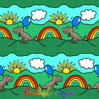 Rainbows and T-Rex - NON-EXCLUSIVE Seamless Pattern