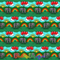 Rainbows and Elephants - NON-EXCLUSIVE Seamless Pattern