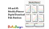 Rainbow Themed Printable Weekly Planner