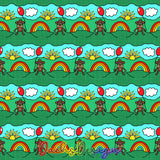 Rainbows and Monkeys - NON-EXCLUSIVE Seamless Pattern