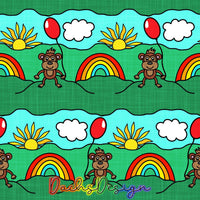 Rainbows and Monkeys - NON-EXCLUSIVE Seamless Pattern