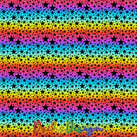 Black stars, rainbow glitter, NON-EXCLUSIVE Seamless Pattern