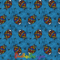 Rainbow Yarn Sheep on teal - NON-EXCLUSIVE Seamless Pattern