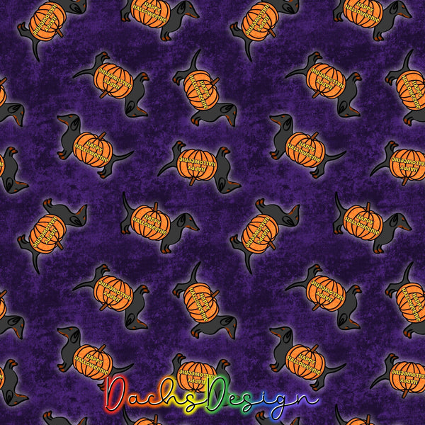 Dachshund Halloweenie - NON-EXCLUSIVE Seamless Pattern