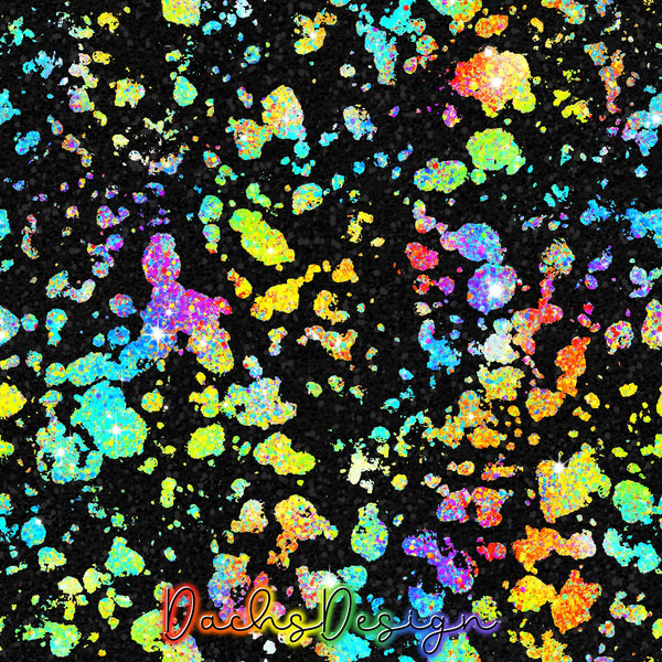 Rainbow Glitter Splatter - NON-EXCLUSIVE Seamless Pattern