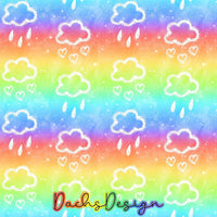 Clouds and Rainbows -  NON-EXCLUSIVE Seamless Pattern