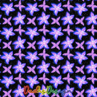 Galactic Floral on black - NON-EXCLUSIVE Seamless Pattern