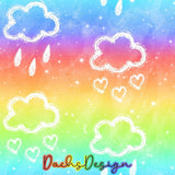 Clouds and Rainbows -  NON-EXCLUSIVE Seamless Pattern