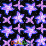 Galactic Floral on black - NON-EXCLUSIVE Seamless Pattern