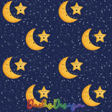 Moon and Stars - NON-EXCLUSIVE Seamless Pattern