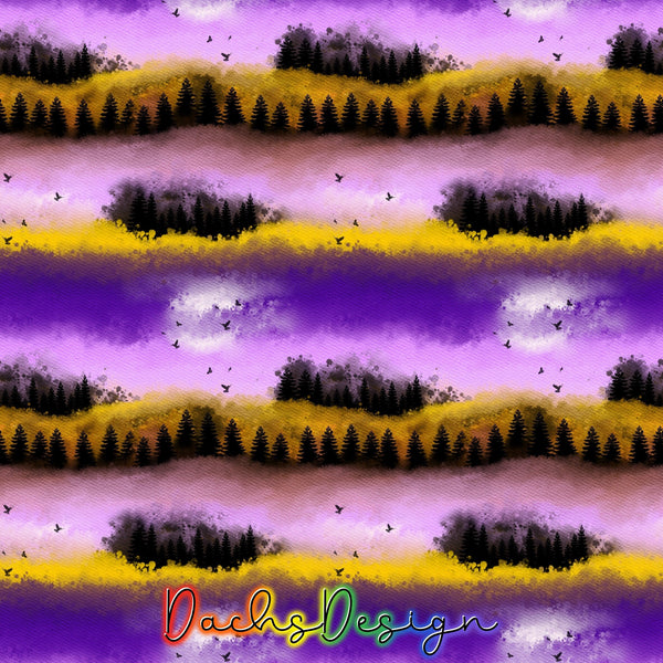 Watercolour Harvest Moon - NON-EXCLUSIVE Seamless Pattern