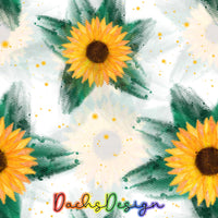 Watercolour Sunflower on white - NON-EXCLUSIVE Seamless Pattern