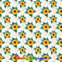 Watercolour Sunflower on white - NON-EXCLUSIVE Seamless Pattern