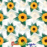 Watercolour Sunflower on white - NON-EXCLUSIVE Seamless Pattern