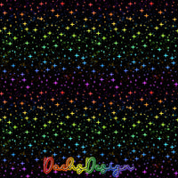 Rainbow Stars on black - NON-EXCLUSIVE Seamless Pattern