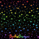 Rainbow Stars on black - NON-EXCLUSIVE Seamless Pattern