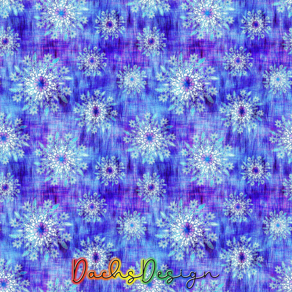 Textured Floral on Blue - NON-EXCLUSIVE Seamless Pattern