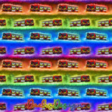 Rainbow Fire Engines - NON-EXCLUSIVE Seamless Pattern