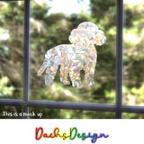 Dog Silhouette Rainbow Suncatchers - poodle, cockapoo, labradoodle, jack russell