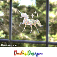 Unicorn and Stars Rainbow Suncatcher