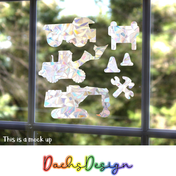 Construction Rainbow Suncatchers Bundle